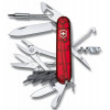 Офицерский нож CyberTool L, прозрачный красный